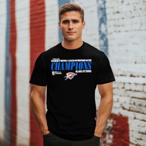Oklahoma City Thunder 2024-2025 Western Conference Champions Finals T-Shirt Oklahoma City Thunder 2024-2025 Western Conference Champions Finals T-Shirt