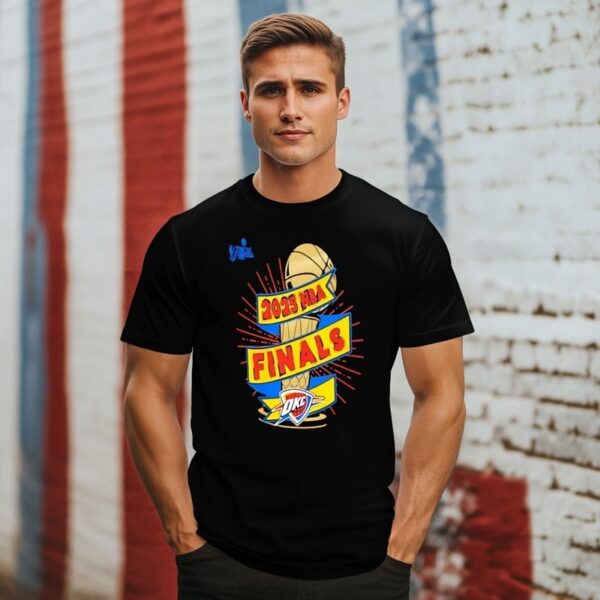 Oklahoma City Thunder 2025 Nba Finals Trophy Logo Paint T-Shirt