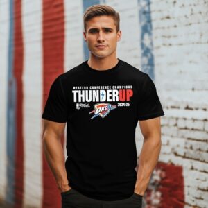 Oklahoma City Thunder 2025 Western Conference Champions Playoff T-Shirt Oklahoma City Thunder 2025 Western Conference Champions Playoff T-Shirt
