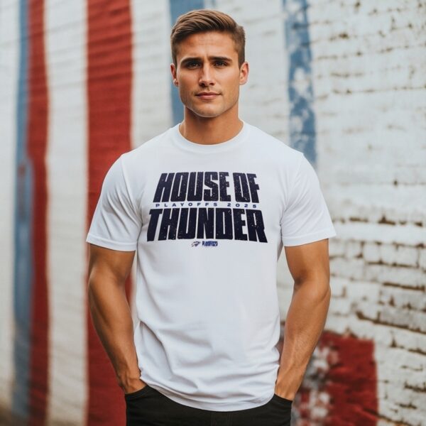 Oklahoma City Thunder House Of Thunder Playoffs 2025 T-Shirt