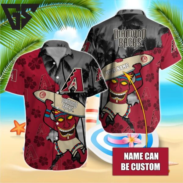 Personalized Arizona Diamondbacks Tiki Vibes Hawaiian Shirt