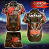 Personalized Cleveland Browns Custom Gridiron Hawaiian Shirt
