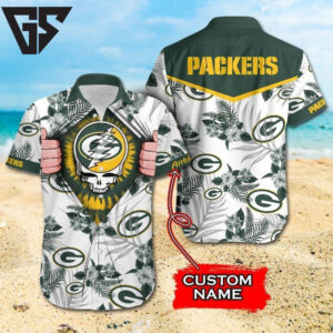 Personalized Green Bay Packers Grateful Dead Hawaiian Shirt