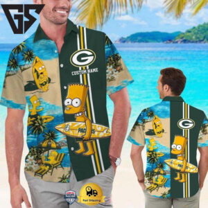 Personalized Green Bay Packers Special Bart Simpson Tropical Hawaiian Shirt