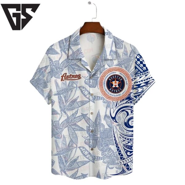Personalized Houston Astros Tribal Wave Hawaiian Shirt