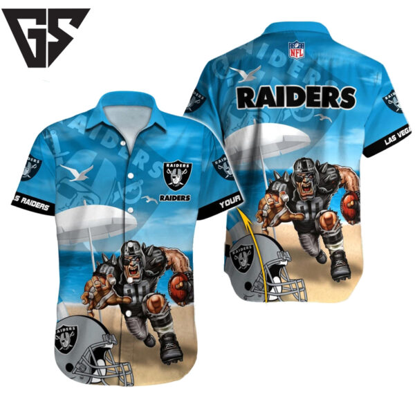 Personalized Las Vegas Raiders Beach Blitz Hawaiian Shirt