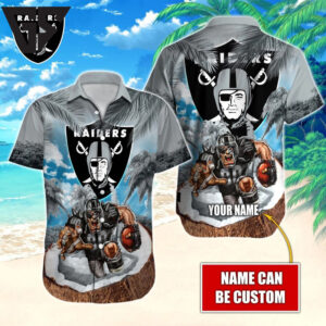 Personalized Las Vegas Raiders Beastly Island Hawaiian Shirt Personalized Las Vegas Raiders Beastly Island Hawaiian Shirt