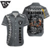 Personalized Las Vegas Raiders Iron Gridiron Hawaiian Shirt
