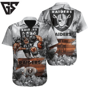 Personalized Las Vegas Raiders Jungle Blitz Hawaiian Shirt Personalized Las Vegas Raiders Jungle Blitz Hawaiian Shirt