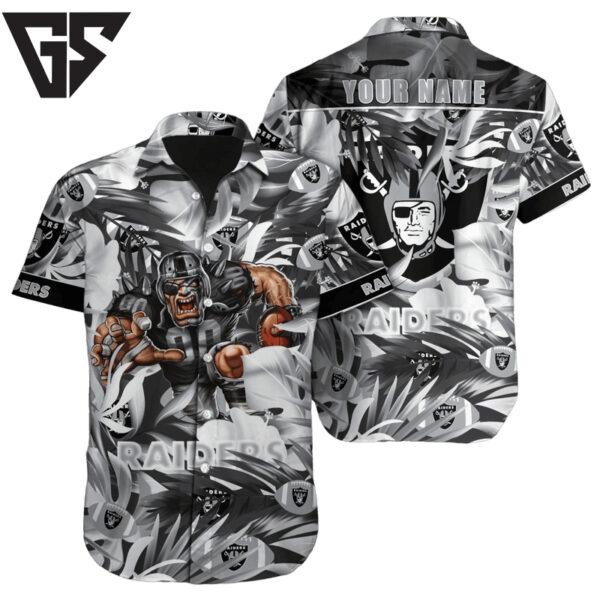 Personalized Las Vegas Raiders Jungle Charge Hawaiian Shirt