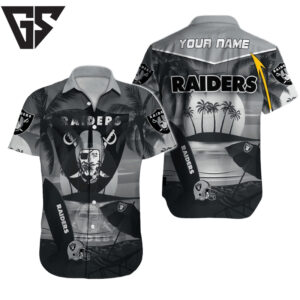 Personalized Las Vegas Raiders Sunset Chill Hawaiian Shirt Personalized Las Vegas Raiders Sunset Chill Hawaiian Shirt
