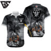 Personalized Las Vegas Raiders Tribal Sunset Hawaiian Shirt
