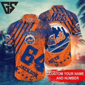 Personalized New York Mets Stars and Stripes Hawaiian Shirt