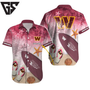 Personalized Washington Commanders Beach Vibes Hawaiian Shirt