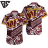 Personalized Washington Commanders Bold Hibiscus Hawaiian Shirt