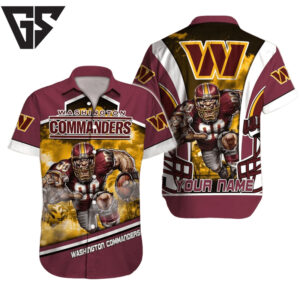 Personalized Washington Commanders Game Day Hawaiian Shirt