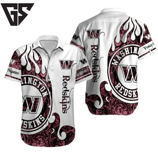 Personalized Washington Commanders Inferno Crest Hawaiian Shirt