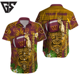 Personalized Washington Commanders Jungle Spirit Hawaiian Shirt