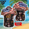 Personalized Washington Commanders Patriotic Floral Hawaiian Shirt