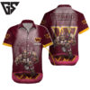 Personalized Washington Commanders Starry Gridiron Hawaiian Shirt