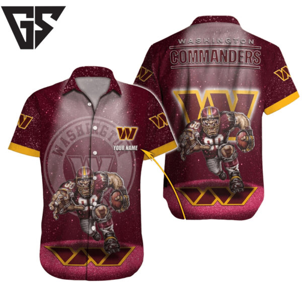 Personalized Washington Commanders Starry Gridiron Hawaiian Shirt