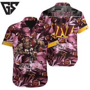 Personalized Washington Commanders Tropical Clash Hawaiian Shirt