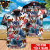 Personalized Washington Commanders Tropical Fan Hawaiian Shirt