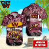 Personalized Washington Redskins Tropical Tribute Hawaiian Shirt