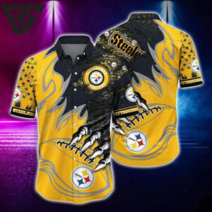 Pittsburgh Steelers Inferno Claw Hawaiian Shirt Pittsburgh Steelers Inferno Claw Hawaiian Shirt