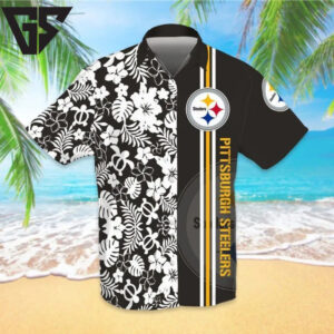 Pittsburgh Steelers Island Breeze Split Hawaiian Shirt Pittsburgh Steelers Island Breeze Split Hawaiian Shirt