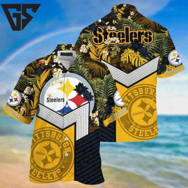 Pittsburgh Steelers Jungle Bloom Hawaiian Shirt