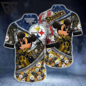 Pittsburgh Steelers Mickey Graphic New Collection Hawaiian Shirt Pittsburgh Steelers Mickey Graphic New Collection Hawaiian Shirt