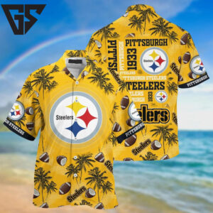 Pittsburgh Steelers Palm Paradise Hawaiian Shirt Pittsburgh Steelers Palm Paradise Hawaiian Shirt