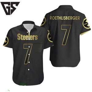 Pittsburgh Steelers Roethlisberger Gold Edition Jersey Hawaiian Shirt Pittsburgh Steelers Roethlisberger Gold Edition Jersey Hawaiian Shirt