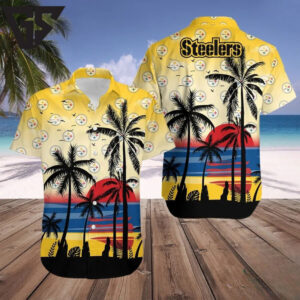 Pittsburgh Steelers Sunset Beach Hawaiian Shirt Pittsburgh Steelers Sunset Beach Hawaiian Shirt