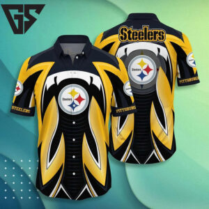 Pittsburgh Steelers Tribal Surge Hawaiian Shirt Pittsburgh Steelers Tribal Surge Hawaiian Shirt