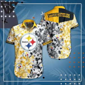 Pittsburgh Steelers Tropical Dual-Tone Hawaiian Shirt Pittsburgh Steelers Tropical Dual-Tone Hawaiian Shirt