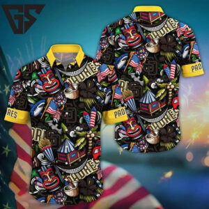 San Diego Padres Carnival Spirit Hawaiian Shirt San Diego Padres Carnival Spirit Hawaiian Shirt