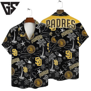 San Diego Padres Coastal Icons Hawaiian Shirt San Diego Padres Coastal Icons Hawaiian Shirt