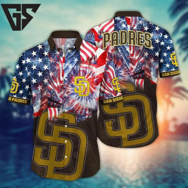 San Diego Padres Fireworks Freedom Hawaiian Shirt