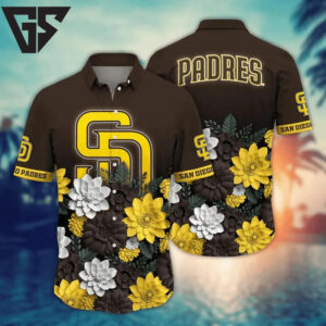 San Diego Padres Floral Pride Hawaiian Shirt San Diego Padres Floral Pride Hawaiian Shirt