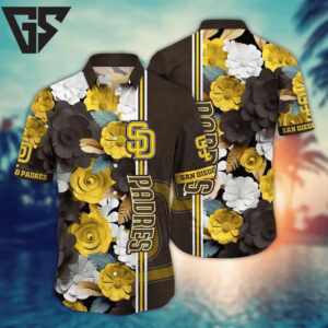 San Diego Padres Golden Garden Hawaiian Shirt San Diego Padres Golden Garden Hawaiian Shirt