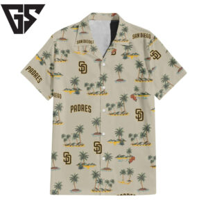 San Diego Padres Island Palms Hawaiian Shirt San Diego Padres Island Palms Hawaiian Shirt