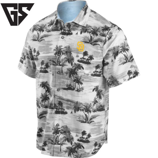 San Diego Padres Monochrome Tropics Hawaiian Shirt