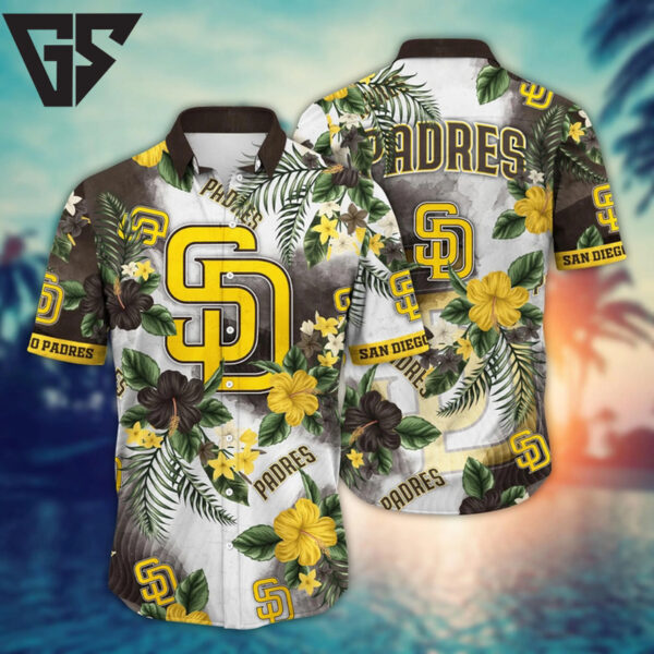 San Diego Padres Paradise Bloom Hawaiian Shirt