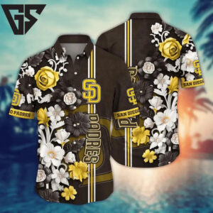 San Diego Padres Regal Blossom Hawaiian Shirt San Diego Padres Regal Blossom Hawaiian Shirt