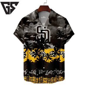 San Diego Padres Stormy Sunset Hawaiian Shirt San Diego Padres Stormy Sunset Hawaiian Shirt
