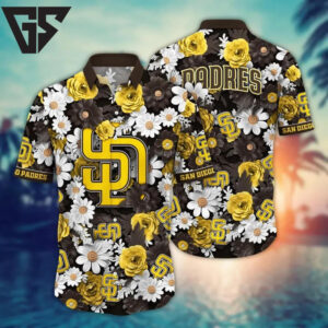San Diego Padres Sunshine Blooms Hawaiian Shirt San Diego Padres Sunshine Blooms Hawaiian Shirt