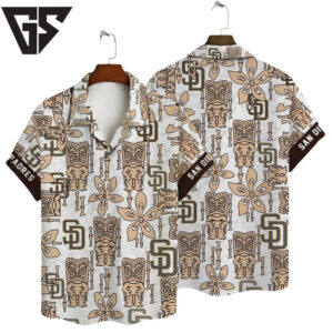San Diego Padres Tiki Tropics Hawaiian Shirt San Diego Padres Tiki Tropics Hawaiian Shirt