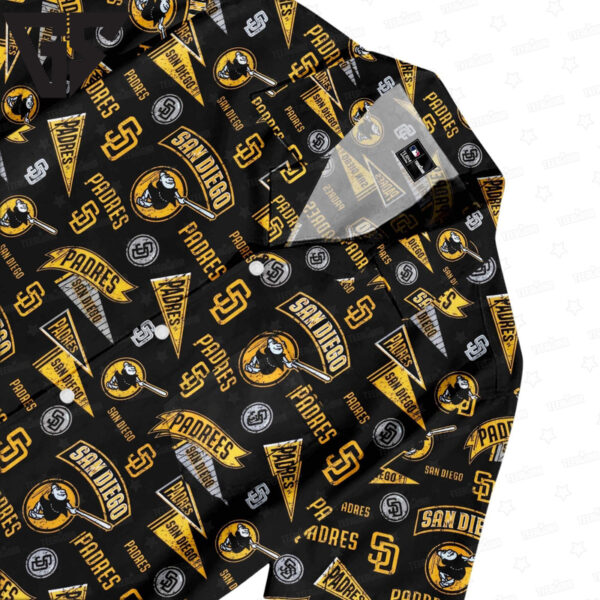 San Diego Padres Vintage Grunge Crest Hawaiian Shirt